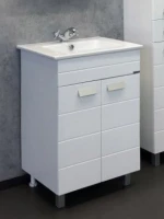 Тумба с раковиной Comforty Модена 60М напольная, матовая белая