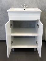 Тумба с раковиной Comforty Модена 60М напольная, матовая белая