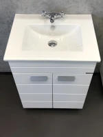 Тумба с раковиной Comforty Модена 60М напольная, матовая белая