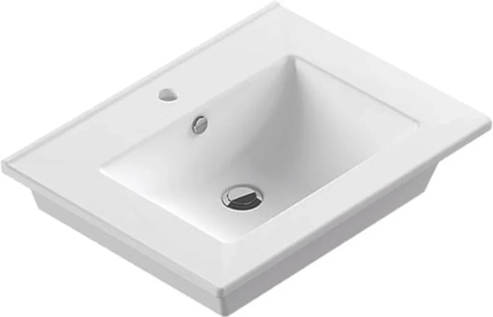 Тумба с раковиной Comforty Модена 60М напольная, матовая белая