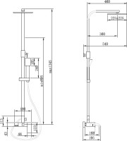 Душевая стойка Abber Wasserfall AF8616B черная матовая