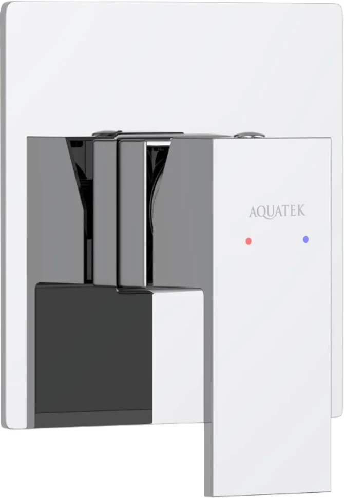 Встраиваемый смеситель для душа и ванны AQUATEK Либра AQ1666CR С ВНУТРЕННЕЙ ЧАСТЬЮ, хром