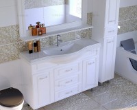 Тумба с раковиной СаНта Монарх 120 белая