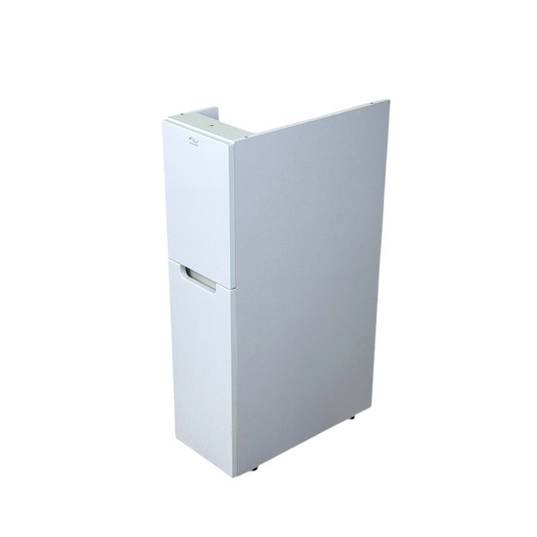 Тумба под раковину без столешницы Alavann Cosmetic 25 R под стиральную машину, напольная, глянцевая белая