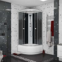Душевая кабина Niagara NG-7508-14 BLACK с высоким поддоном, с сиденьем