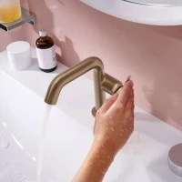 Смеситель для раковины Hansgrohe Tecturis S Fine 110 CoolStart 73310140 шлифованная бронза Смеситель для раковины Hansgrohe Tecturis S Fine 110 CoolStart 73310140 шлифованная бронза