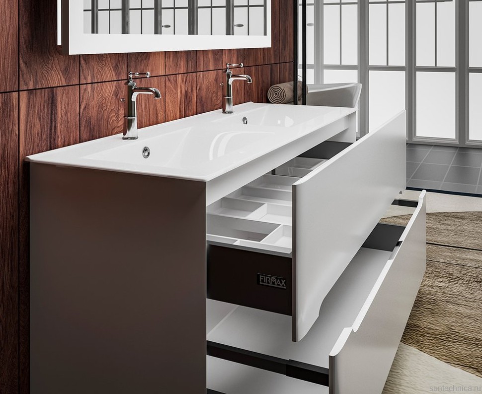 Мебель для ванной комнаты Sanvit Форма 120 белая, напольная