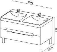 Мебель для ванной комнаты Sanvit Форма 120 белая, напольная