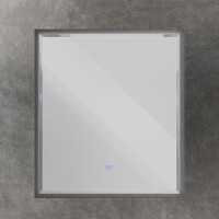 Зеркало Cezares Interni 80x90 с подсветкой, с антизапотевателем, титан