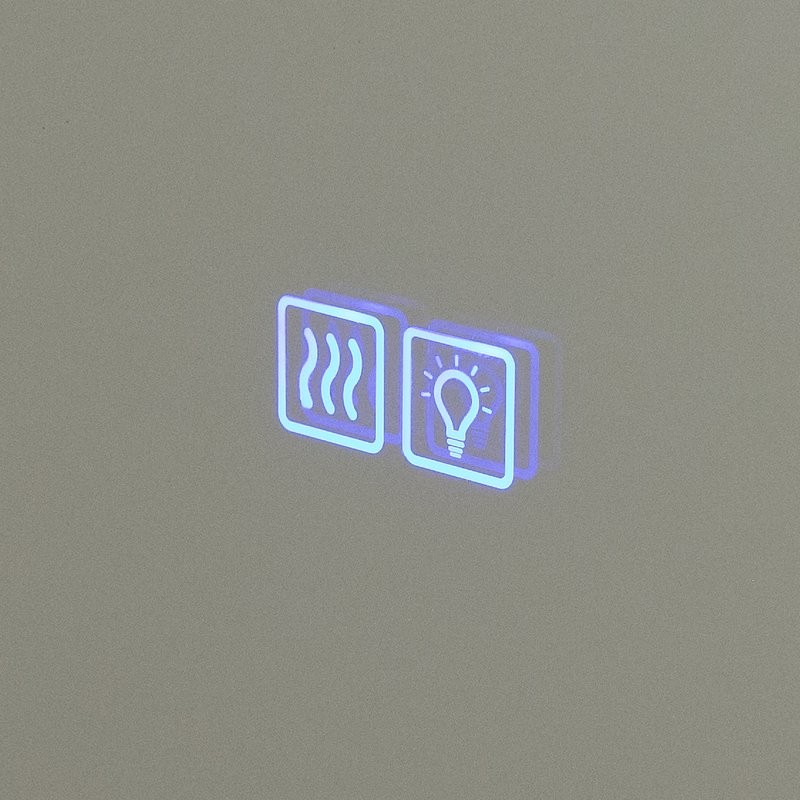 Зеркало Cezares Interni 80x90 с подсветкой, с антизапотевателем, титан