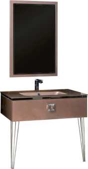 Мебель для ванной Armadi Art Lucido 100, лиловая, раковина 852-100-PU, ножки хром