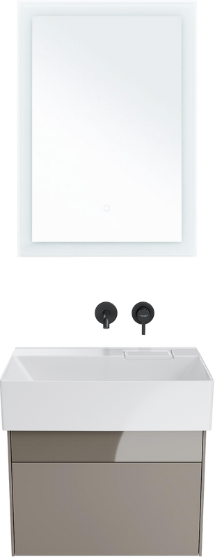 Мебель для ванной комнаты KERAMA MARAZZI Logica 60 подвесная, песчаная, без отверстий под смеситель