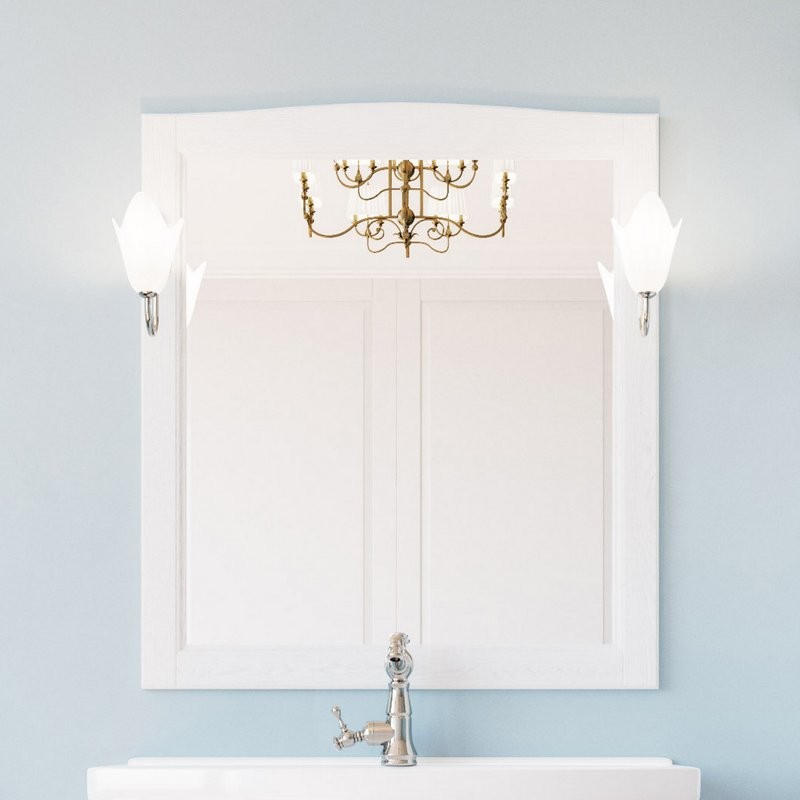 Мебель для ванной комнаты ValenHouse Эллина 80 белая, фурнитура хром