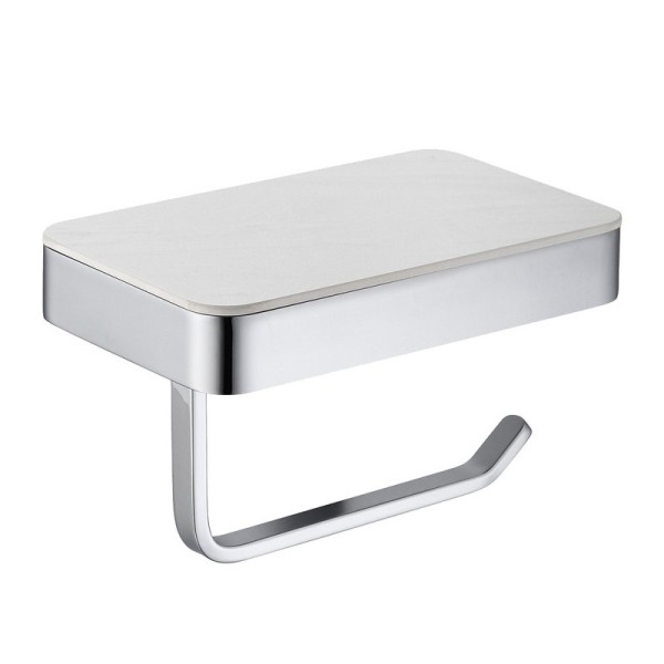 Держатель для туалетной бумаги Abber Westen AA1730 с полкой для телефона, хром