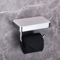 Держатель для туалетной бумаги Abber Westen AA1730 с полкой для телефона, хром Держатель для туалетной бумаги Abber Westen AA1730 с полкой для телефона, хром