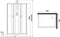 Душевая кабина Niagara Classic NG-43295-14QBKT 120х90 см, без крыши, с тропическим душем
