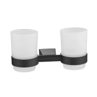 Стакан для зубных щеток / стакан для ванной комнаты двойной Shevanik SG5722H, черный Стакан для зубных щеток / стакан для ванной комнаты двойной Shevanik SG5722H, черный