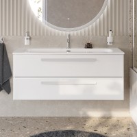 Тумба под раковину без столешницы Cezares Eco Cer-N 120 bianco opaco, ручки сатин