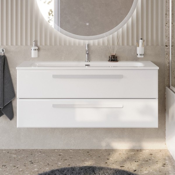 Тумба под раковину без столешницы Cezares Eco Cer-N 120 bianco opaco, ручки сатин