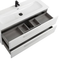 Тумба под раковину без столешницы Cezares Eco Cer-N 120 bianco opaco, ручки сатин