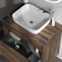 Тумба с раковиной AM.PM Func 80 дуб крафт, со столешницей, раковина M8FWCC10510WG