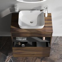 Тумба с раковиной AM.PM Func 80 дуб крафт, со столешницей, раковина M8FWCC10510WG