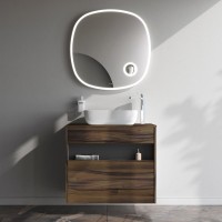 Тумба с раковиной AM.PM Func 80 дуб крафт, со столешницей, раковина M8FWCC10510WG