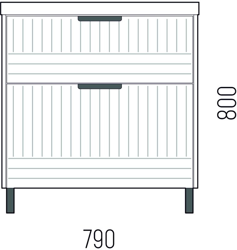 Мебель для ванной комнаты Corozo Терра 80 напольная
