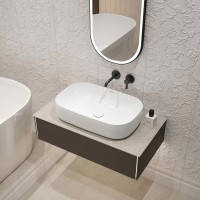 Тумба с раковиной KERAMA MARAZZI Magica 90 вечерний серый матовый