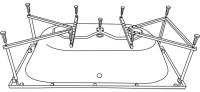 Акриловая ванна Excellent Oceana 180x80 см, встраиваемая, белая, с каркасом