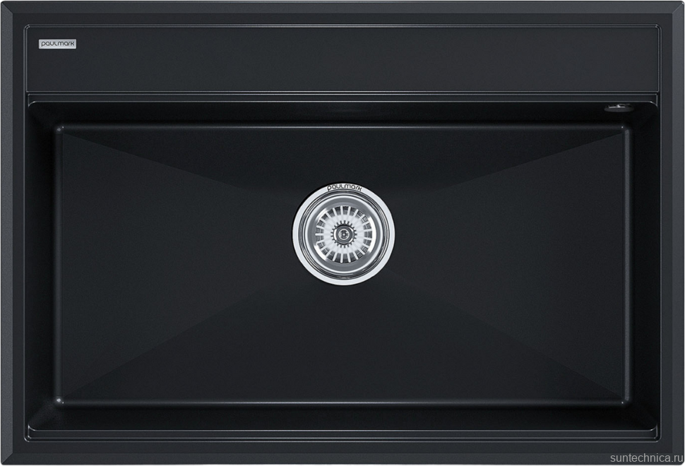 Комплект Мойка Paulmark Stepia 80 PM117551-BLM черный металлик + Измельчитель Intenso