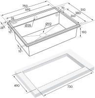 Комплект Мойка Paulmark Stepia 80 PM117551-BLM черный металлик + Измельчитель Intenso Комплект Мойка Paulmark Stepia 80 PM117551-BLM черный металлик + Измельчитель Intenso