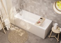 Акриловая ванна Roca Leon без опоры 150x70 см, пристенная, белая