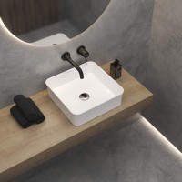 Накладная раковина Berges Ego SL 39x39 глянцевая белая
