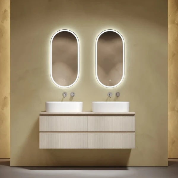 Мебель для ванной комнаты Sancos Snob T 140 beige soft, столешница бежевая TT140A2, раковина CN6075
