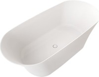 Ванна из искусственного камня Riho Barca BS6000500000000 170x80 см, отдельностоящая, матовая белая, овальная, со сливом-переливом