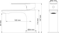 Смеситель для раковины Wonzon & Woghand WW-88018079-MB черный матовый