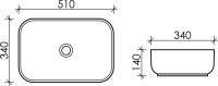 Накладная раковина Ceramicanova Element CN5043