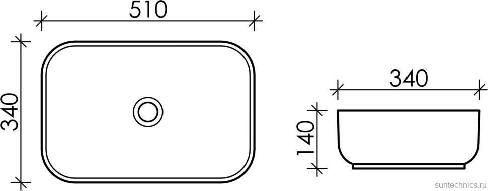 Накладная раковина Ceramicanova Element CN5043