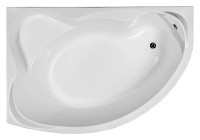 Акриловая ванна Aquanet Jamaica 00205486 L 160x100 см, угловая, левая, пристенная, белая, асимметричная, с каркасом, с сиденьем