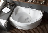 Акриловая ванна Aquanet Jamaica 00205486 L 160x100 см, угловая, левая, пристенная, белая, асимметричная, с каркасом, с сиденьем