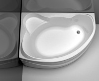 Акриловая ванна Aquanet Jamaica 00205486 L 160x100 см, угловая, левая, пристенная, белая, асимметричная, с каркасом, с сиденьем
