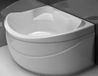 Акриловая ванна Aquanet Jamaica 00205486 L 160x100 см, угловая, левая, пристенная, белая, асимметричная, с каркасом, с сиденьем