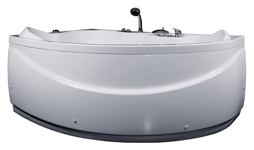 Акриловая ванна Aquanet Jamaica 00205486 L 160x100 см, угловая, левая, пристенная, белая, асимметричная, с каркасом, с сиденьем