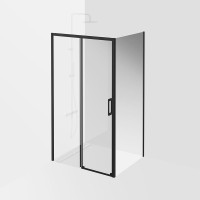 Душевой уголок KERAMA MARAZZI Vetro 110х100 см, профиль матовый черный