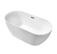 Акриловая ванна Grossman Classic GR-12500 150x75 см, отдельностоящая, белая, овальная, с донным клапаном