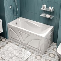 Акриловая ванна 1MarKa Classic 140x70 см, пристенная, белая, с каркасом