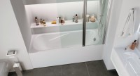 Акриловая ванна 1MarKa Classic 140x70 см, пристенная, белая, с каркасом