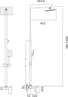 Душевая стойка D-lin H10A24 черный