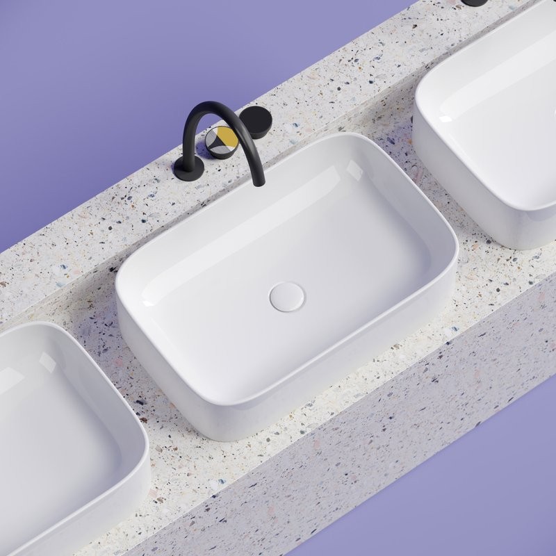 Накладная раковина Ceramicanova Element CN6053 белая глянцевая
